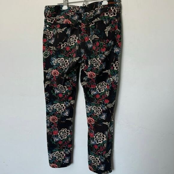 Pilcro Anthropologie Mid-Rise Skinny Jeans 31 Floral - Picture 4 of 7
